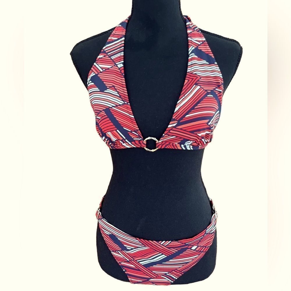 Banana Republic 2 piece striped bikini, top is M, bottom is L